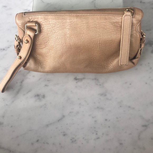Etro calf leather light gold/beige clutch - Picture 6 of 6